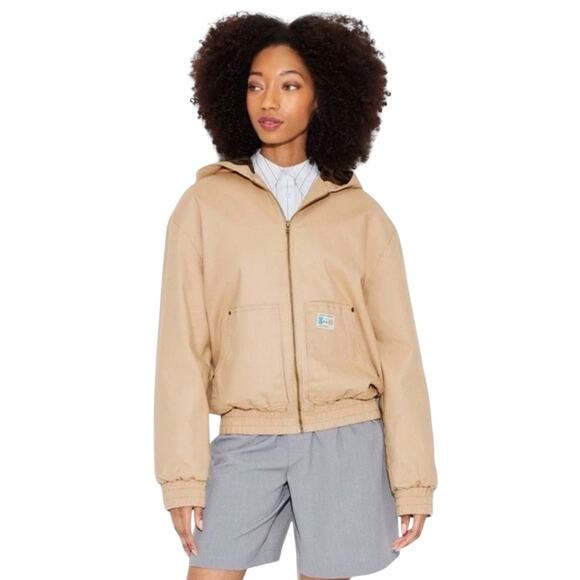 Women's Hooded Canvas Jacket Wild Fable Size Large - Picture 1 of 13